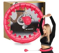 Hula Hop Springos pieghevole con 24 punte massaggianti, massaggiatore modulare 360°, diametro regolabile 50-145 cm, peso fitness, allenamento muscolare, brucia calorie, dimagrante efficace