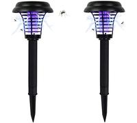HULA Lampada Antizanzare, 2 Pacchi Lampade Solari da Parete Repellenti per Esterni Lampada Antizanzare Solare a led Zapper Zapper Impermeabile (Il percorso)