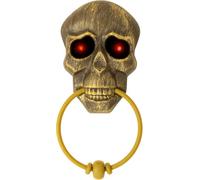 Hulaiyaa Campanello di Halloween, Halloween Campanello a Forma di Cranio con Voce Orribileo, Halloween Decorazione di Oggetti di Scena per Feste Teschio Campanello Horror di Bar Casa Stregata Escape