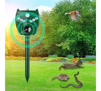 Hulaiyaa Repellente ad Ultrasuoni Solare per Animali, 5 Modalità Solare Repellente Gatti Ultrasuoni Impermeabile, Accusa USB Ultrasonico Solare Alimentato Topo Deterrente per Cani Martore Uccelli