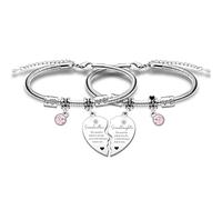 HULALA 2 braccialetti per nonna e nipote per nonna, nonna, nonna, nonna, nonna, festa della mamma, compleanno, regali di Natale da parte della nipote, Misura unica, Acciaio inossidabile