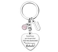 HULALA Portachiavi con lettera dell'alfabeto, regalo ispiratore, per donne, ragazze, migliore amica, figlia, sorella, motivazionale, compleanno, Natale, portachiavi auto, ciondolo per borsa, u