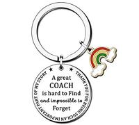 HULALA Portachiavi con scritta in inglese "Thank You Coach Is Hard To Find And Impossible To Forget", per uomini e donne, con scritta in lingua inglese "A Great Coach Is Hard To Find And Impossible To