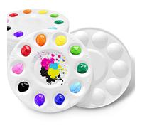 Hulameda 28 vassoi di pittura in plastica per bambini, per dipingere cupcake e opere d'arte