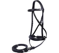 Hulara Nero Cob Briglia Bitless Briglia Inglese Crossover Crossover Bitless Briglia Per Cavallo Testiera Con Redini