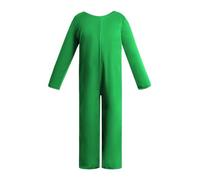 HULIJA Bambini Ragazze Tuta Balletto Manica Lunga Corpo Completo Danza Corpo Collo Rotondo Body Unicoloured Body Danza Costume Verde 9-10 anni