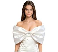 HULIJA Donna Coprispalle con Fiocco Camicia Elegante Top Camicetta Stile | Lussuoso,Classico,Elegante Con Spalle Scoperte,Cerimonia,Affari,Esibizioni,Lavoro,Gala,Serata,Festa Del Tè,Aspetto Alla Moda