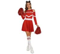 HULIJA Donna Uniforme Di Cheerleading Per Donne Cheerleading Costume Uniforme Di Vestito Cheer Leader Evento Sportivo Fancy Dress Up Vacanza Rosso XL