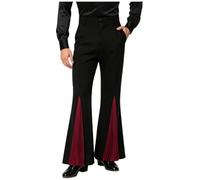 HULIJA Uomo Pantaloni da per Sala Danza Latina Pantalone Ballo Standard di | Comodo,Bottoni Cerniera Apertura,Per La Performance Danza Latina Sala,Sumba,Cha Cha,Samba,Classica,Latino,Jazz,Rumba
