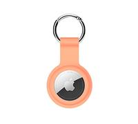Hulimer AirTag Custodia in Silicone Custodia Protettiva Portatile Airtag Holder Resistente ai Graffi Apple Tag Keychain Case Cover per Chiavi Bagagli Zaino Collare per Animale Domestico Arancione