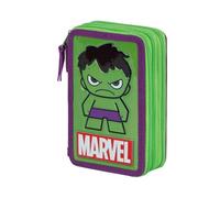 Hulk Angry-Astuccio con Matite Triplo, Verde, 14 x 21 cm