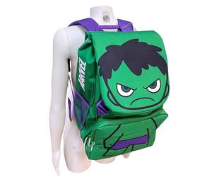 Hulk Grande Zaino Estensibile 45x30cm Scuola Elementare Bambino Ragazzo Superero
