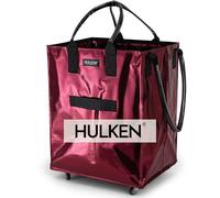 HULKEN - (grande, borsa della spesa riutilizzabile rosso cosmico su ruote, carrello della spesa, borsa per la spesa, chiusura a cerniera, leggera, porta fino a 29,9 kg, pieghevole piatto, manici