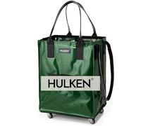 HULKEN - (Medium, Verde) Borsa per la spesa riutilizzabile su ruote. Il carrello della spesa può contenere fino a 30 kg. Il carrello della spesa pieghevole ha manici robusti e cerniera, piatto e
