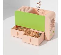 Huller automatico per semi di uccelli, design a doppio cassetto con 5 ventole di regolazione della velocità del vento per una lavorazione efficiente del grano, ideale per miglio e cereali vari