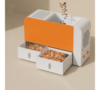 Huller automatico per semi di uccelli, design a doppio cassetto con 5 ventole di regolazione della velocità del vento per una lavorazione efficiente del grano, ideale per miglio e cereali vari