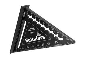 Hultafors Triangolo di arresto MMRS (lunghezza 110 mm, per angoli di 45° e 90°, bordo forte come guida per sega, scale incise al laser per travi a sbavature, gola e travi, strumento di misurazione)