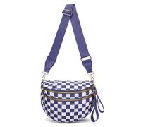 HULUBO Borsa cintura per le donne,Pacchetti di vita repellenti dell'acqua,Borse crossbody con cinturina regolabile per le donne Viaggi con tracolla regolabile (Violetta scura)