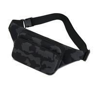 HULUBO Fanny Packs per donne uomini,Borse Crossbody con cinturina regolabile per viaggiare a piedi Correndo escursionismo in bicicletta,Facile trasportare qualsiasi telefono (Camuflaggio nero)
