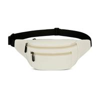 HULUBO Fanny Packs per donne uomini,Borse Crossbody con cinturina regolabile per viaggiare a piedi Escursioni in corsa,Facile trasportare qualsiasi telefono (Bianco)
