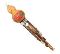 Hulusi cinese fatto a mano Flauto di cucurbita di bambù professionale Chiave C Strumenti etnici flauto di zucca per principianti Zucca musicale