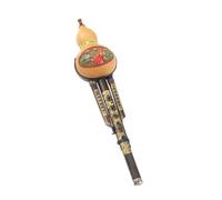 Hulusi Flauto 1pc Cucurbita Hulusi Flauto Zucca Naturale Hulusi C/bB Chiave Strumento Musicale Professionale Staccabile Flauto Hulusi (Color : B)