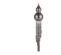 Hulusi Flauto Di Zucca A Tre Toni Con Resina E Placcatura In Rame A Sette Fori In La Maggiore Si(Titanium silver version in B-flat major)