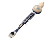 Hulusi Hulusi Corno Naturale Ebano Fori Intarsiati DCB Flat GF Tune Strumento Per Prestazioni Professionali(G tune)