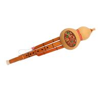 Hulusi Strumento Musicale Flauto Cucurbita Bicolore Con Motivo Inciso Staccabile Strumento Per Flauto Cucurbita Piatto Chiave C/b (Color : B flat)