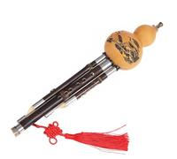 Hulusi Strumento Musicale Flauto Di Zucca Per Principianti Hulusi A Sette Fori In Zucca Naturale, Chiave DO/SI Bemolle, Con Custodia E Nodo Cinese (Color : B flat)