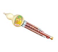 Hulusi Strumento Musicale Strumento Musicale Nazionale Cinese, Flauto Cucurbita Naturale In Mogano, Chiave C/flauto Cucurbita Piatto B, Con Custodia (Color : C key)