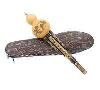 Hulusi Strumento Principiante C Tune Bb Tune Strumento Musicale Bicolore In Bambù Viola Con Scatola In Pelle Professionale Hulusi(C,Anti-fall)