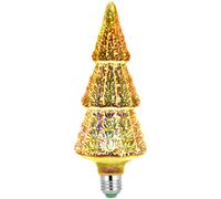 HULX Lampadina 3D per Fuochi D'artificio Decorativa E27 AC 85-220V 4W Edison Retrò Stellata per Casa delle Feste (Albero di Natale)