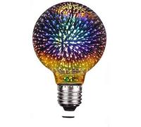 HULX Lampadina 3D per Fuochi D'artificio E27 AC 85-220V 4W Edison Retrò Stellata Decorativa per la Casa delle Feste (G80)