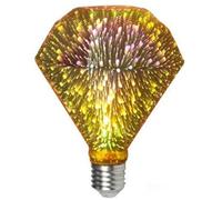 HULX Lampadina 3D per Fuochi D'artificio - Lampadine Decorative E27 AC 85-220V 4W Edison Retrò Stellata per la Casa delle Feste (Diamante 1)