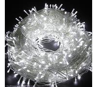 HULX Luci di Natale a LED Fata Albero, 10m 80LED String Lights Scintillio USB (Bianca)