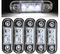 HULX Luci di Posizione per Auto, 10 Pezzi 3 LED Indicatori di Direzione Laterali 12V 24V (Bianca)
