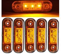 HULX Luci di Posizione per Auto, 10 Pezzi 3 LED Indicatori di Direzione per Auto Indicatori di Direzione Laterali per Auto 12V 24V (Giallo)