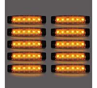 HULX Luci di Posizione per Auto, 10 Pezzi Indicatori di Direzione per Auto Indicatori di Direzione Laterali per Auto Luci di Posizione a LED 6SMD 12V (Giallo)