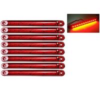 HULX Luci di Posizione per Auto, 10 Pezzi Indicatori di Direzione per Auto Indicatori di Direzione Laterali per Auto 12SMD LED 24V (Rosso)