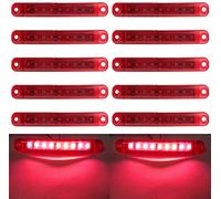 HULX Luci di Posizione per Auto, 10 Pezzi Indicatori di Direzione per Auto Indicatori di Direzione Laterali per Auto 9SMD LED 12V (Rosso)