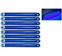 HULX Luci di Posizione per Auto, 10 Pezzi Indicatori di Direzione per Auto Indicatori di Direzione Laterali per Auto 12SMD LED 24V (Blu)