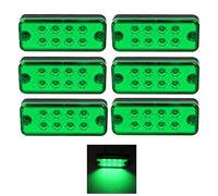 HULX Luci di Posizione per Auto, 6 Pezzi 12V 24V 8 LED Indicatori di Posizione Laterali per Camion Indicatori di Direzione Laterali per Auto (Verde)