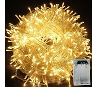 HULX Luci di Stringa Fata Albero, 10m 80LED Luci di Natale a LED Luci a Stringa di LED Luci Scintillanti di Fata Luci di Stringa di Albero Luci di Stringa di Fata di Natale Batteria (Caldo)