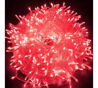 HULX Luci di Stringa Fata Albero, 5m 50LED Luci di Natale a LED Luci a Stringa di LED Luci Scintillanti di Fata Luci di Stringa di Albero Luci di Stringa di Fata di Natale Batteria (Rosso)