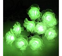 HULX Luci Stringa di Fiori, 5M 20LED Luci a Stringa di Rose Solari Luci a Forma di Fata a Fiori Impermeabili con Modalità 8 (Verde)