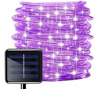 HULX Stringa di Luci Solari Esterne, 32M 300LED Luci a Corda a Corda Solare Luci a Corda con 8 Modalità Impermeabili (Viola)