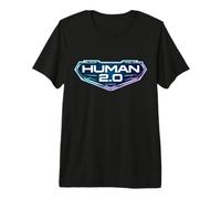 Human 2.0 Biohacking Biohacker Aggiornamento Longevità Futuristico Maglietta Premium