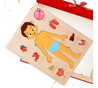 Human Anatomy for Kids, Wooden Body Puzzle, Educational Science Toy, Interactive Learning Game for Toddler, Boys, Girls, Youth, Travel, Hospital, School, Student Teaching, Playtime Fun