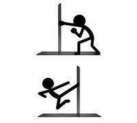 Human Book Holder, Metal Shelf Divider Stopper, Black End Book Support with Heavy Duty Grip, Sturdy Iron Reading Stand, Minimal Modern Style Design, Office Library Use